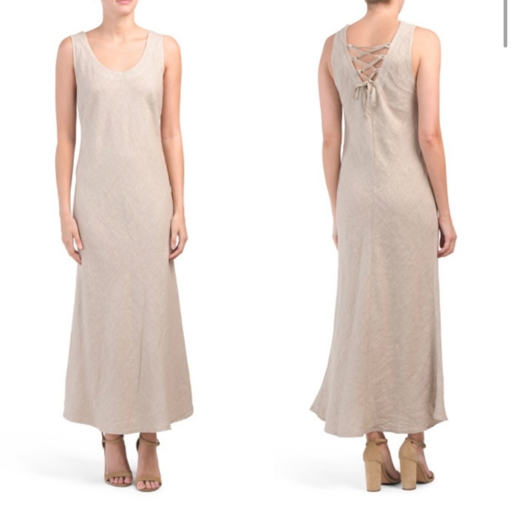 Italian linen maxi dress